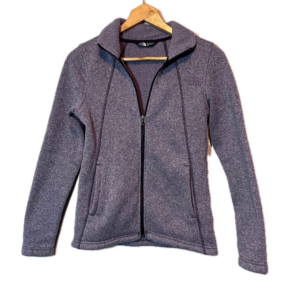 The North Face Crescent Full Zip Fleece Jacket Purple Heather XS NF0A2TEK